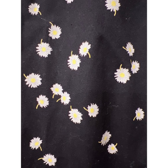 Joules Right As Rain Black Daisy Floral  Raincoat Waterproof Hooded Jacket US 6 - Picture 2 of 13